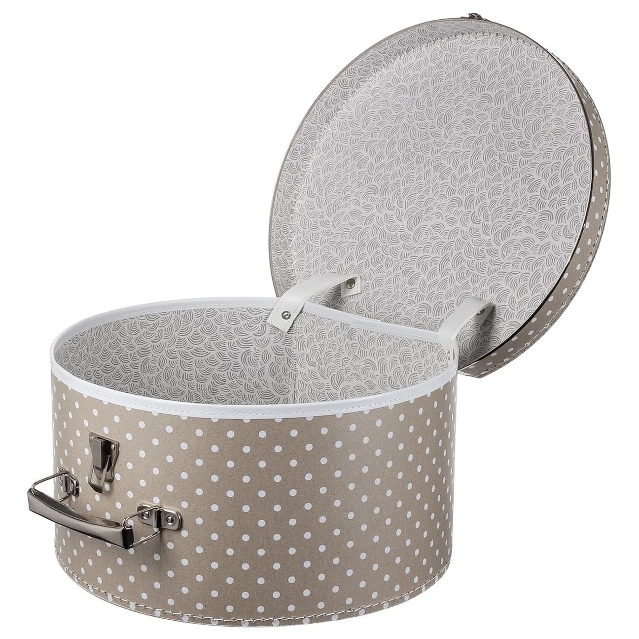 Hat Box Beige Dots - JJ Hat Center ®