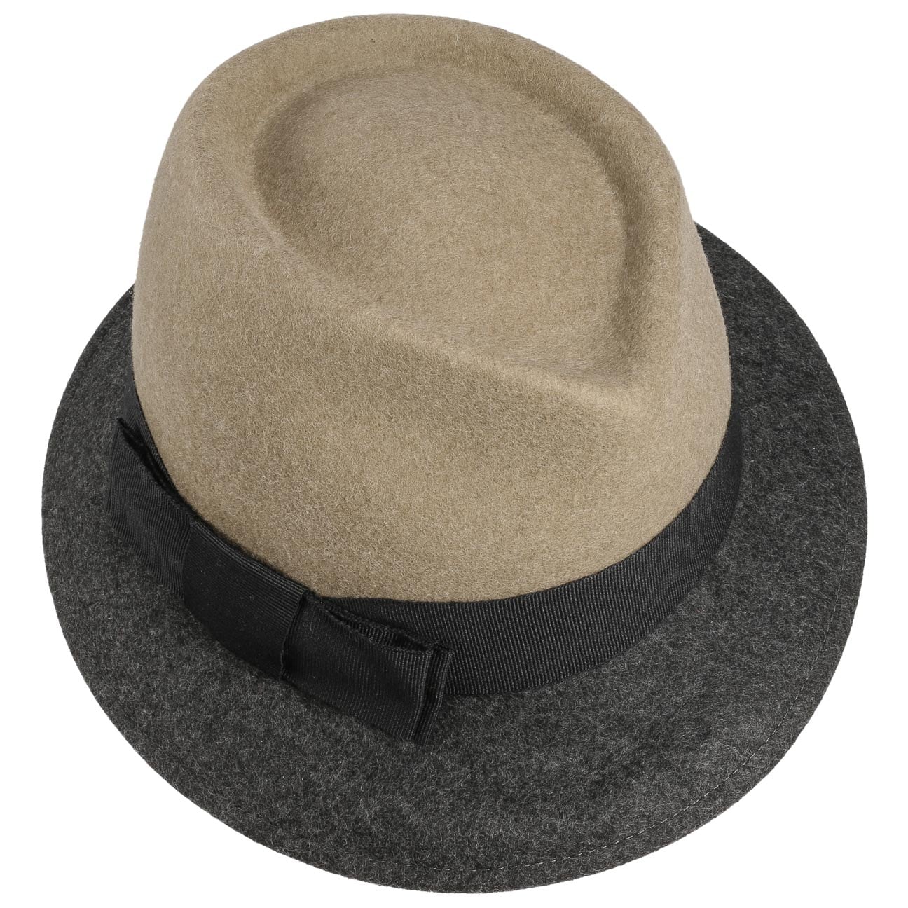 Asym Twotone Wool Felt Hat - JJ Hat Center ®