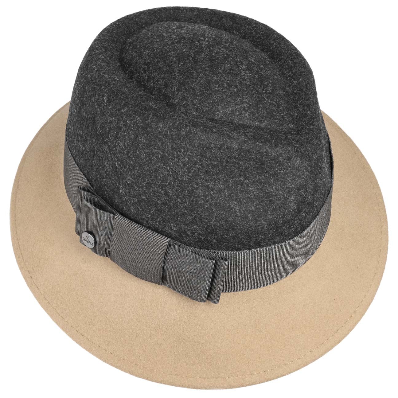 Asym Twotone Wool Felt Hat - JJ Hat Center ®
