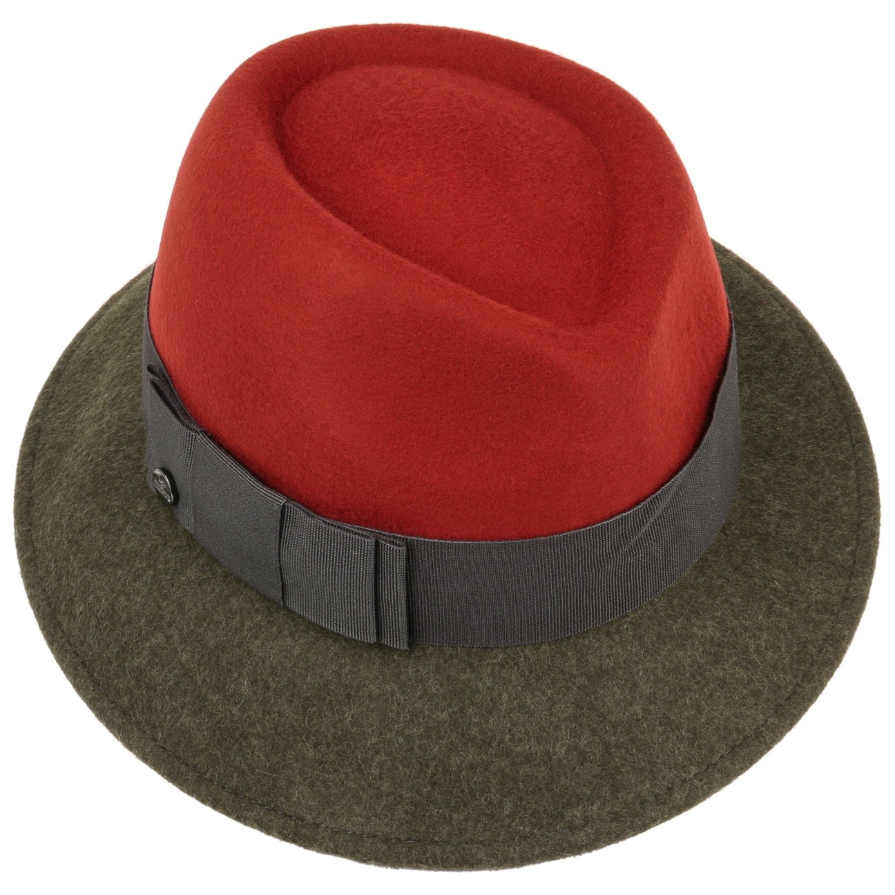 Asym Twotone Wool Felt Hat - JJ Hat Center ®