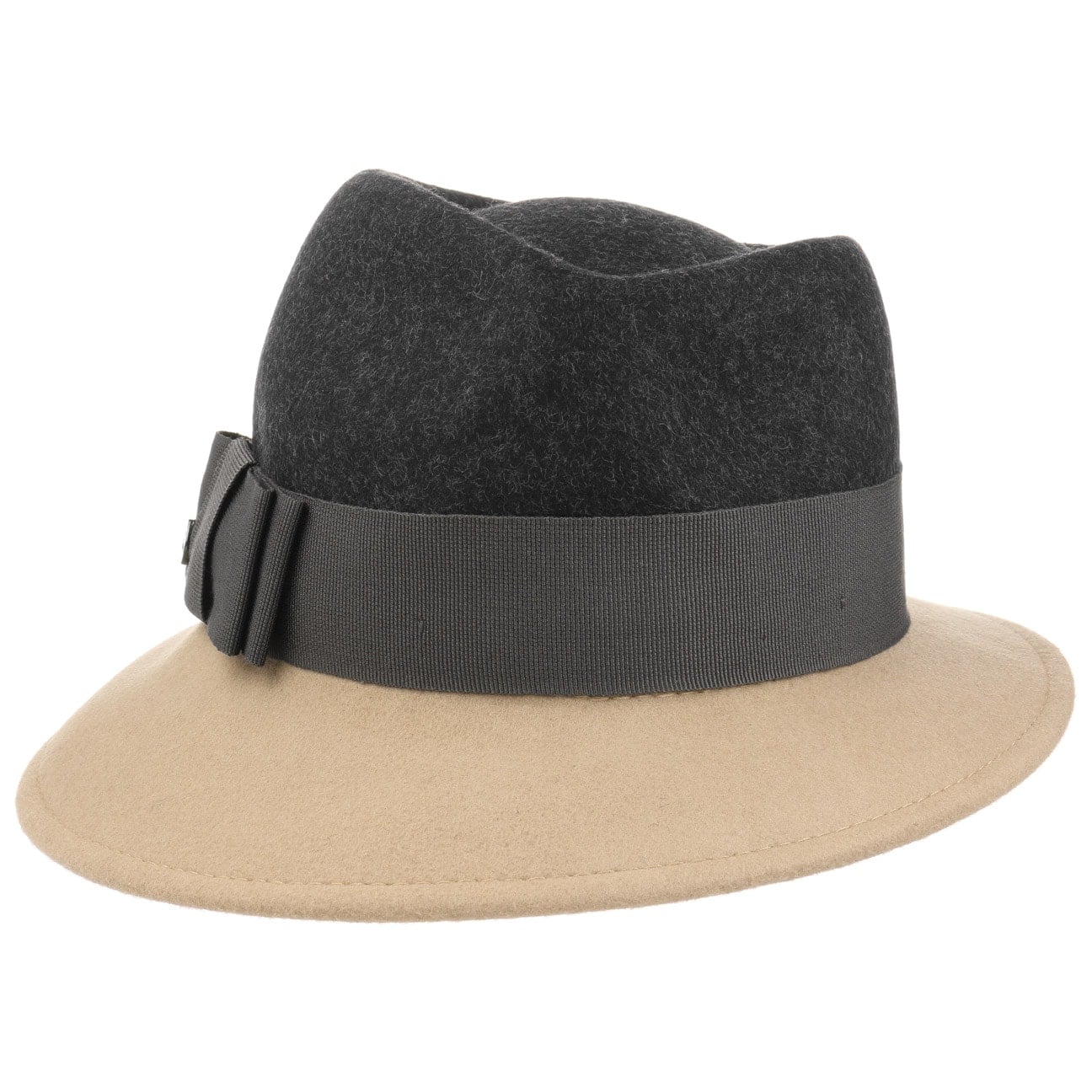 Asym Twotone Wool Felt Hat - JJ Hat Center ®