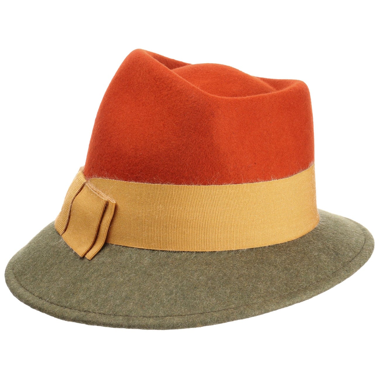 Asym Twotone Wool Felt Hat - JJ Hat Center ®