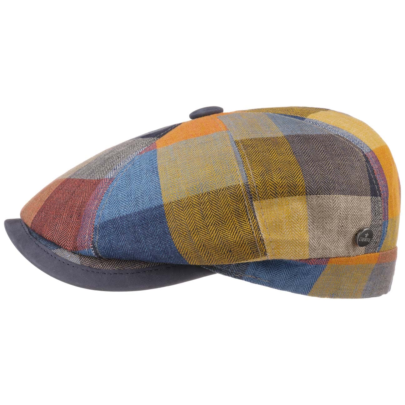 City Bic Leather Piping Flat Cap - JJ Hat Center ®