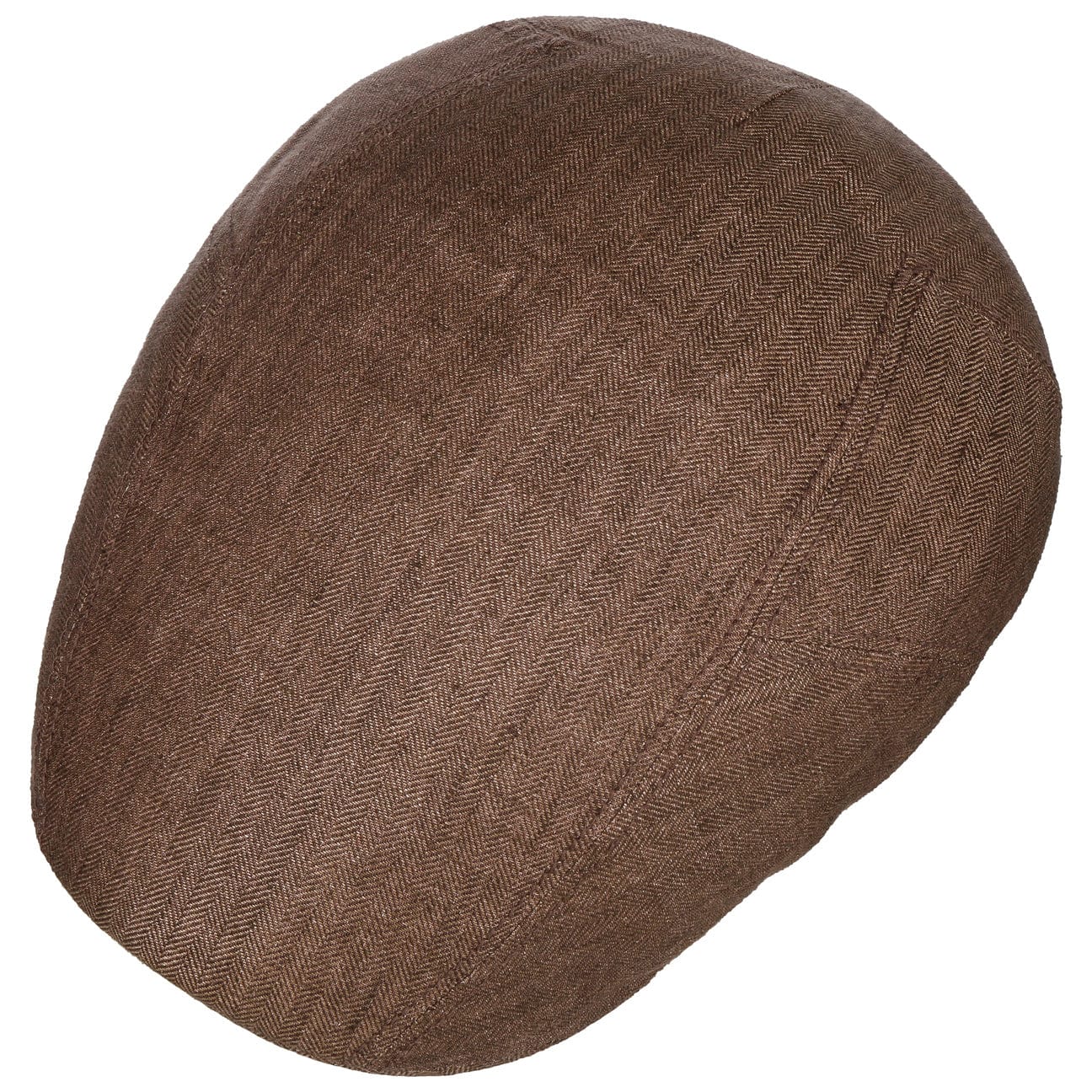 Herringbone Linen Flat Cap - JJ Hat Center ®