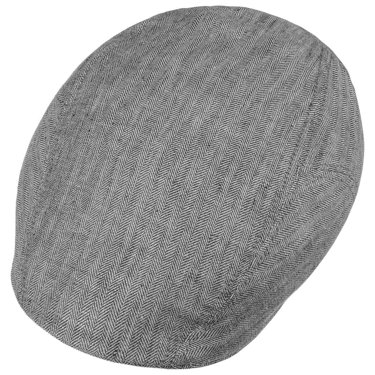Herringbone Linen Flat Cap - JJ Hat Center ®