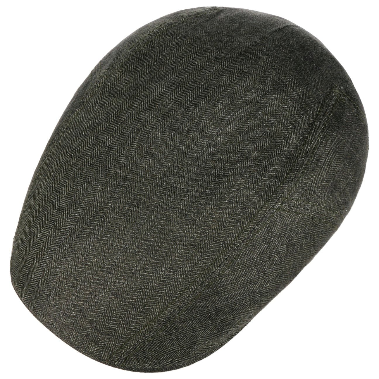 Herringbone Linen Flat Cap - JJ Hat Center ®