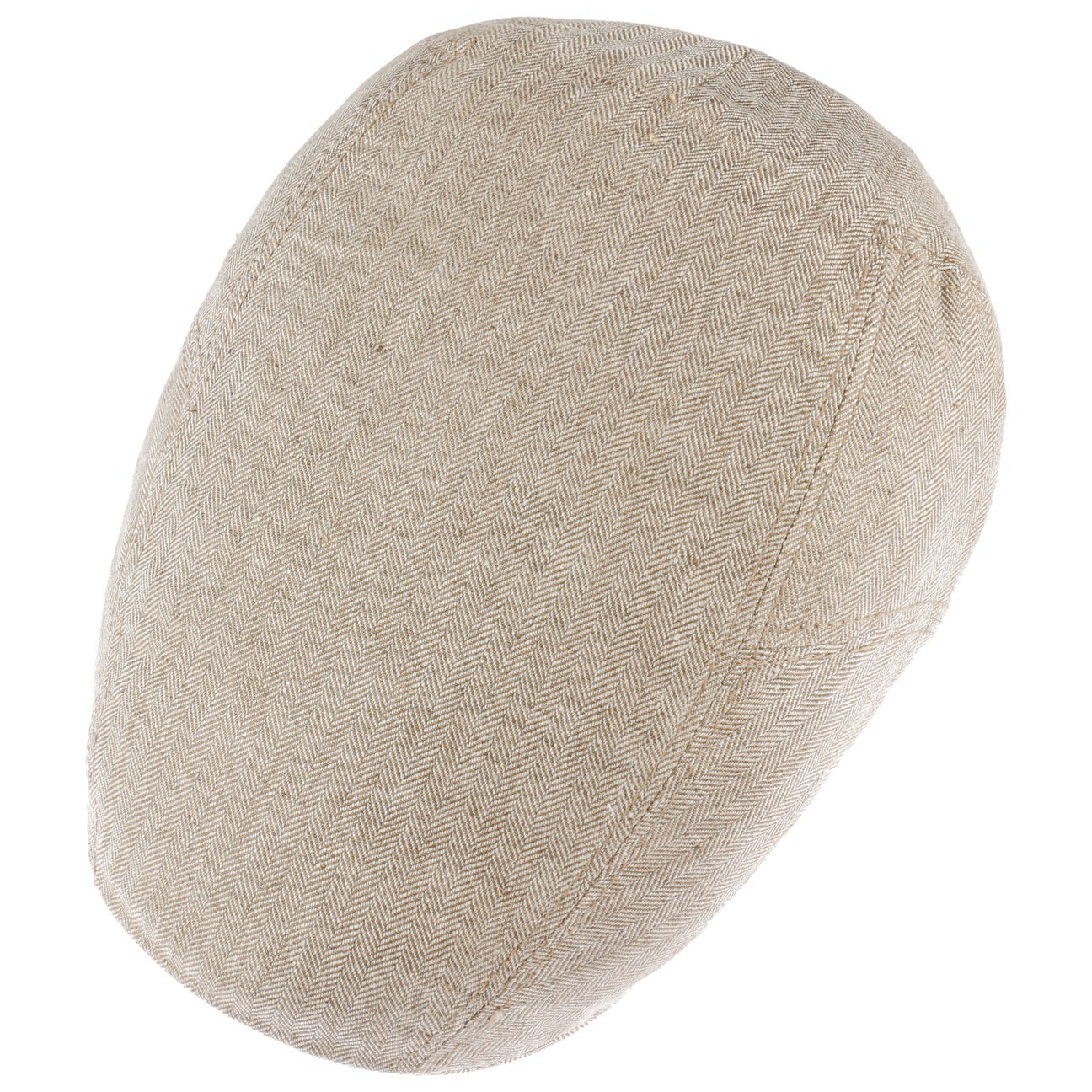 Herringbone Linen Flat Cap - JJ Hat Center ®