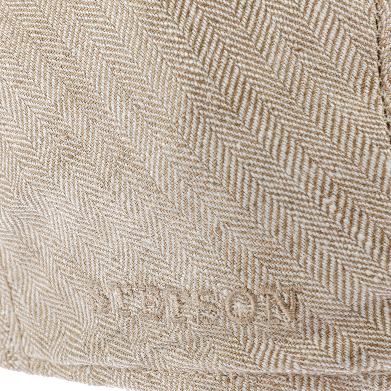 Herringbone Linen Flat Cap - JJ Hat Center ®