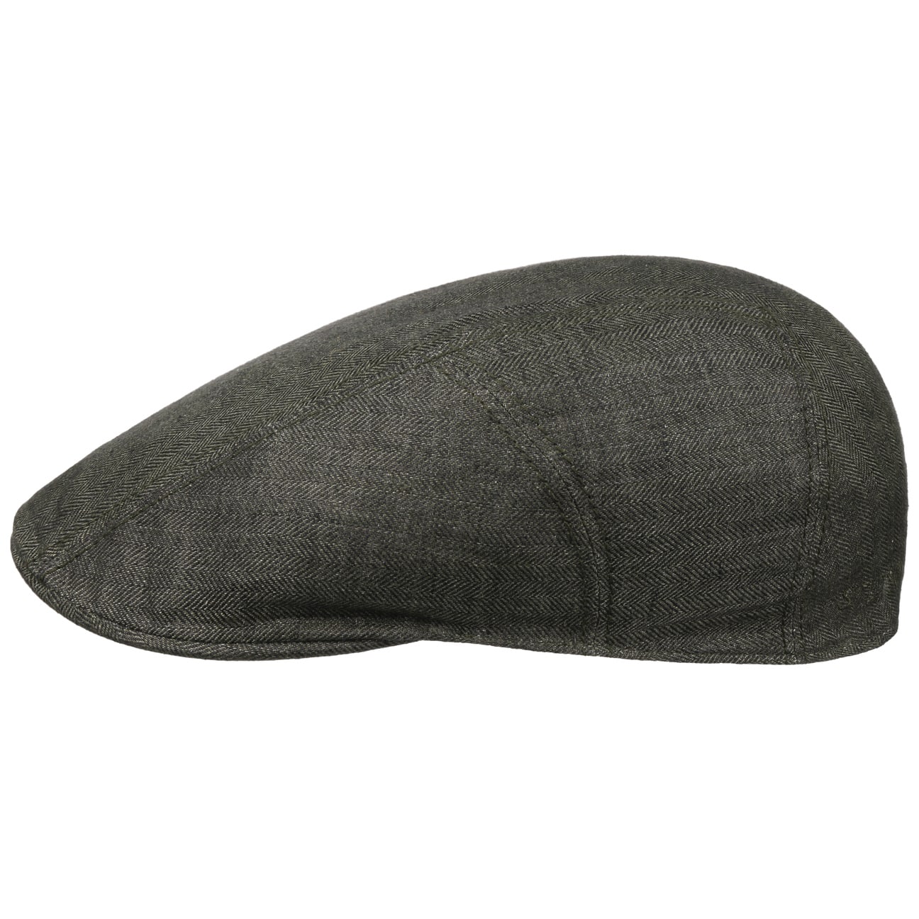 Herringbone Linen Flat Cap - JJ Hat Center ®