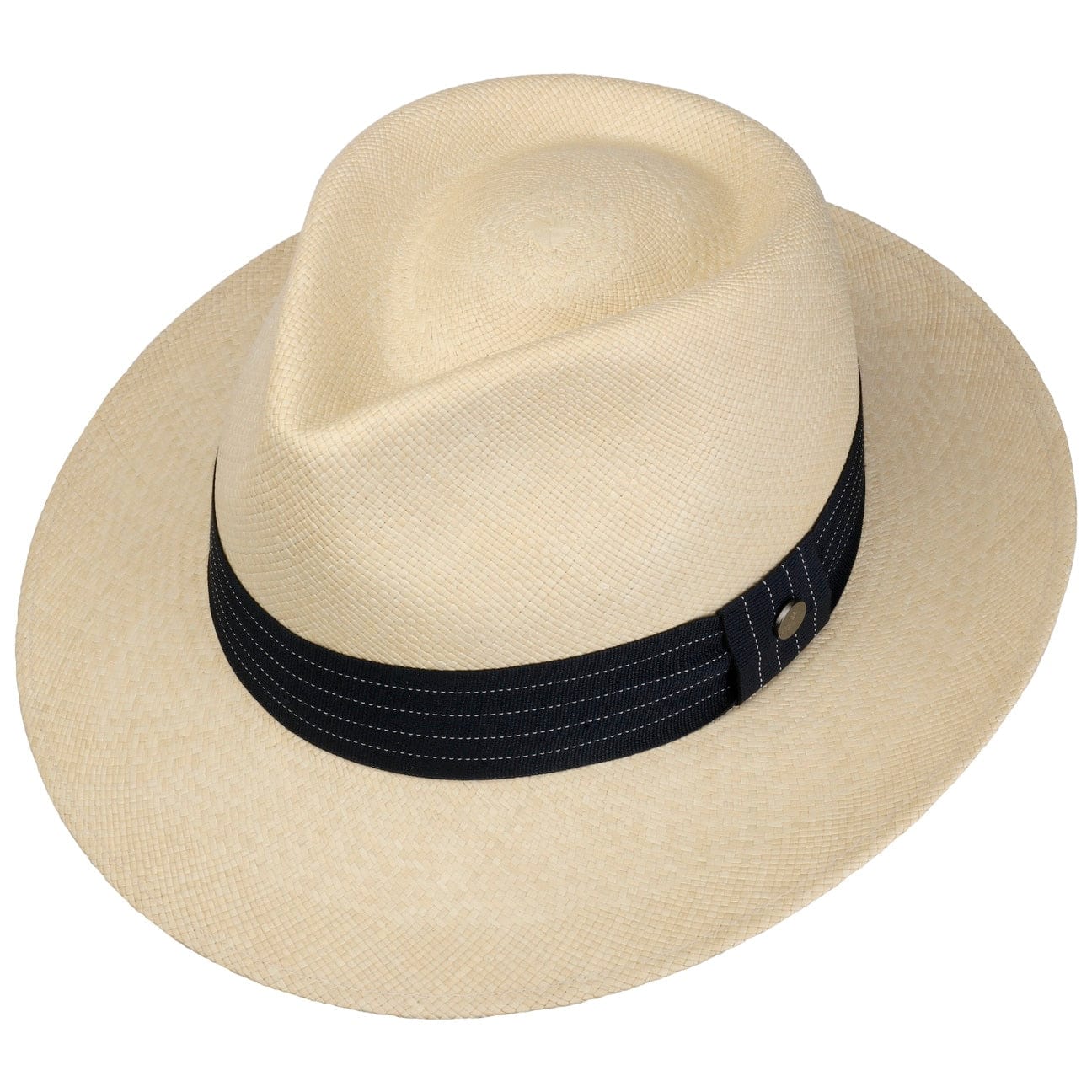 Striped Ribbon Panama Hat - JJ Hat Center ®