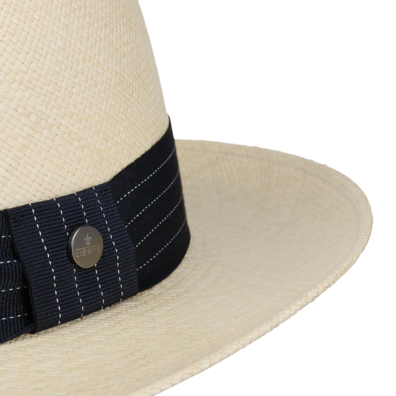 Striped Ribbon Panama Hat - JJ Hat Center ®