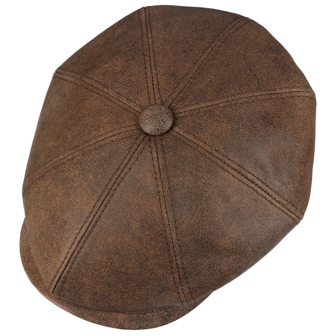 City Nappa Leather Flat Cap - JJ Hat Center ®