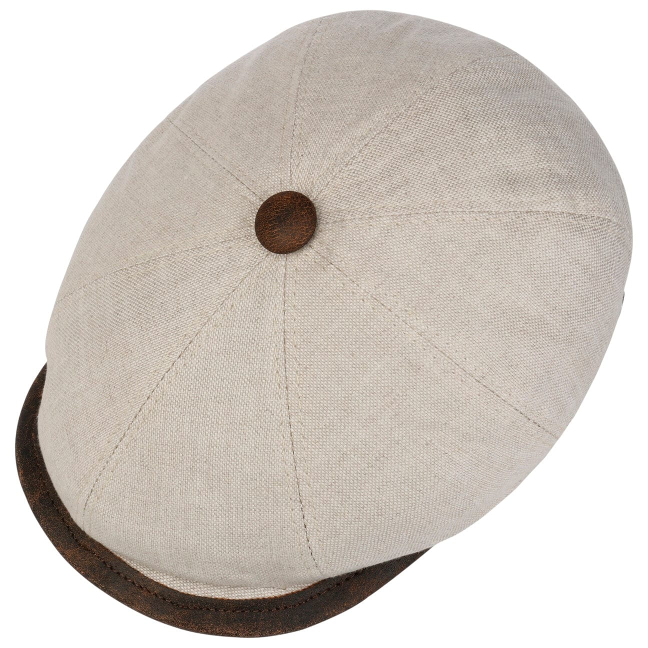 City Leather Piping Linen Cap - JJ Hat Center ®