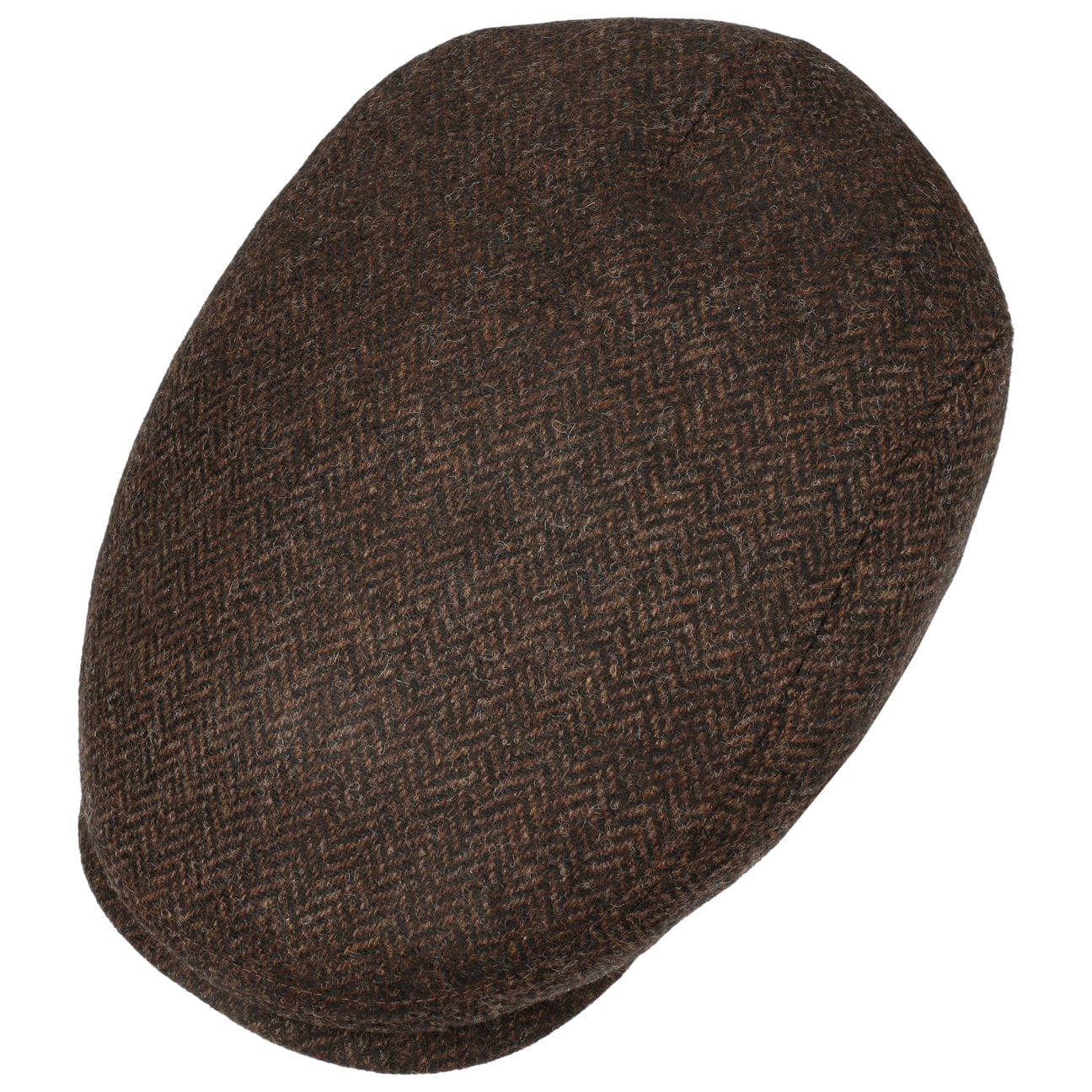 Crimson Wool Herringbone Flat Cap - JJ Hat Center ®