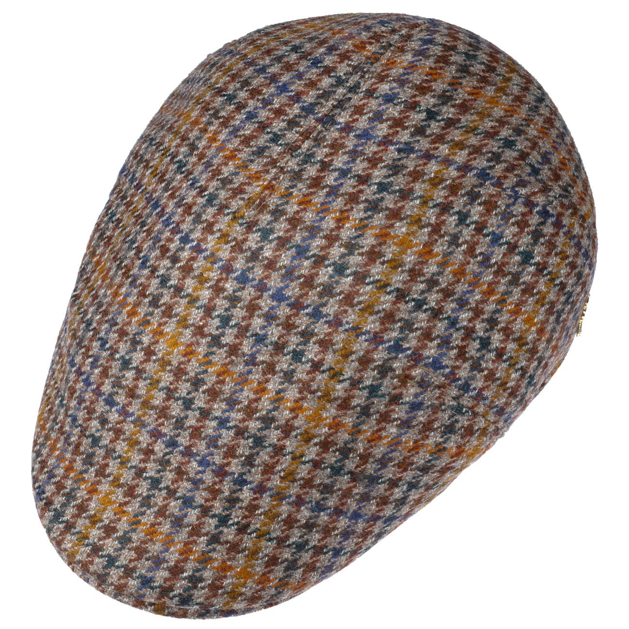 Houndstooth Flat Cap with Cashmere - JJ Hat Center ®