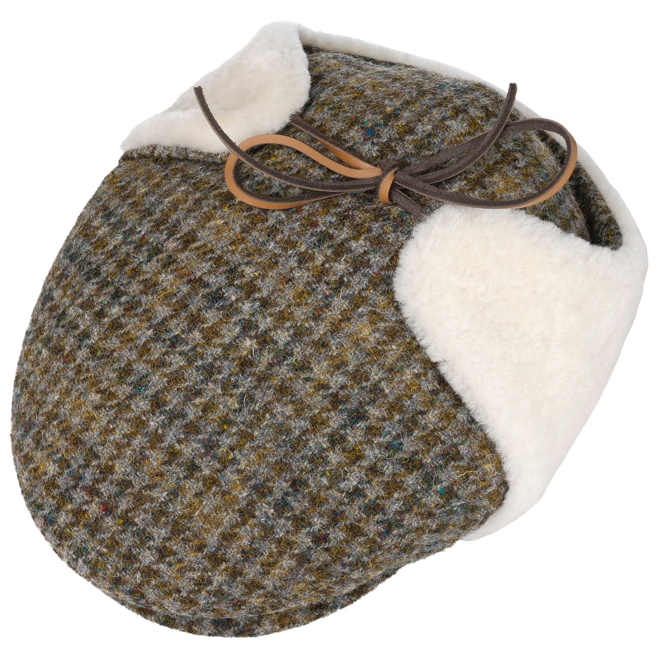 Harris Tweed Flat Cap with Ear Flaps - JJ Hat Center ®