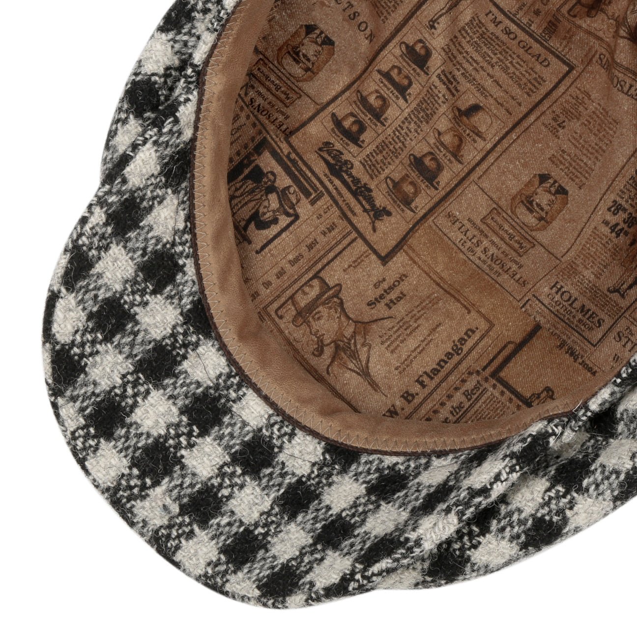 Harris Tweed Two - tone Check Flat Cap - JJ Hat Center ®