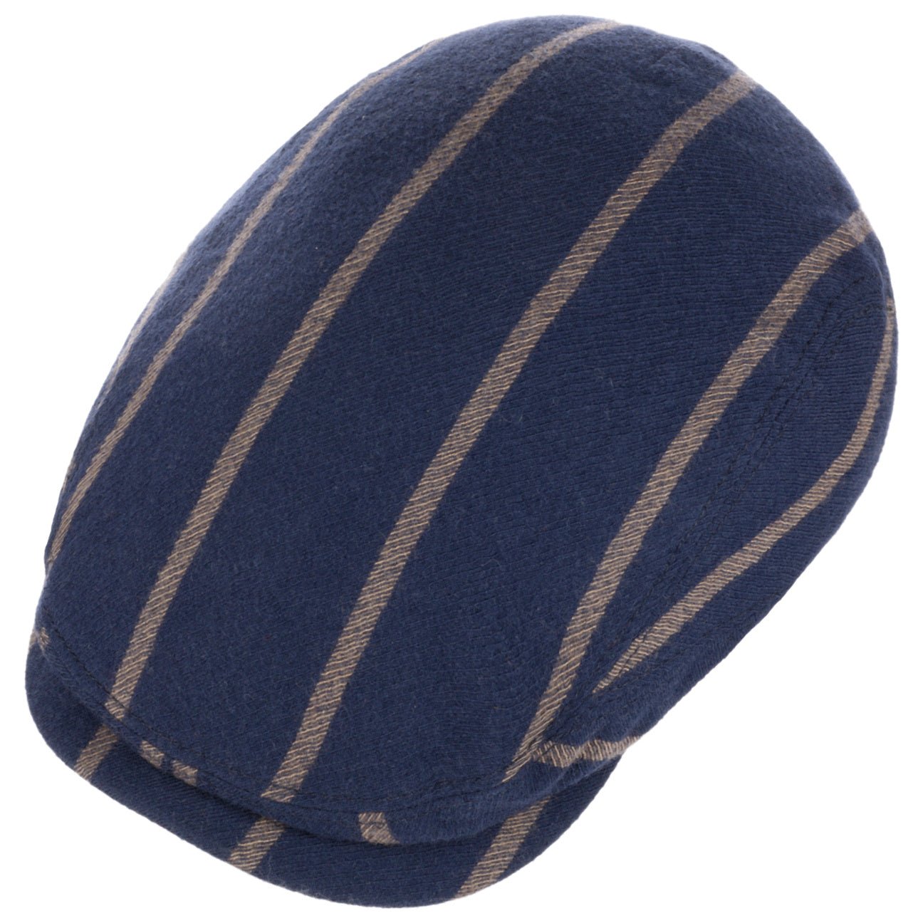 Contrast Stripes Wool Flat Cap - JJ Hat Center ®
