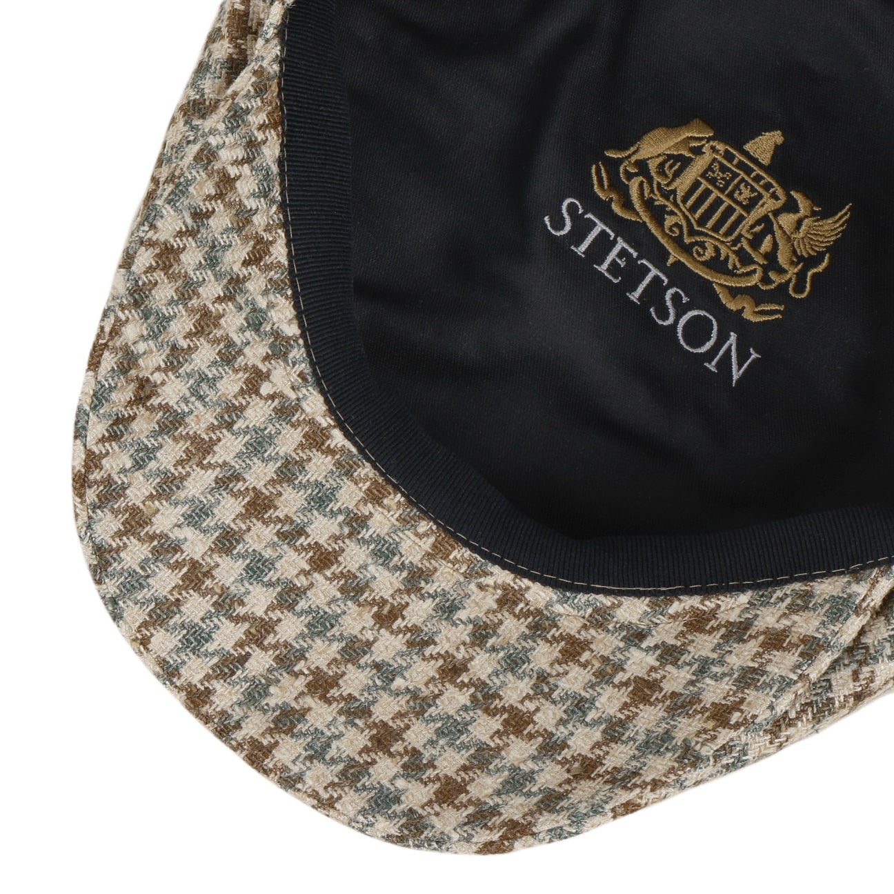 Hatteras Tricolour Houndstooth Newsboy Cap - JJ Hat Center ®