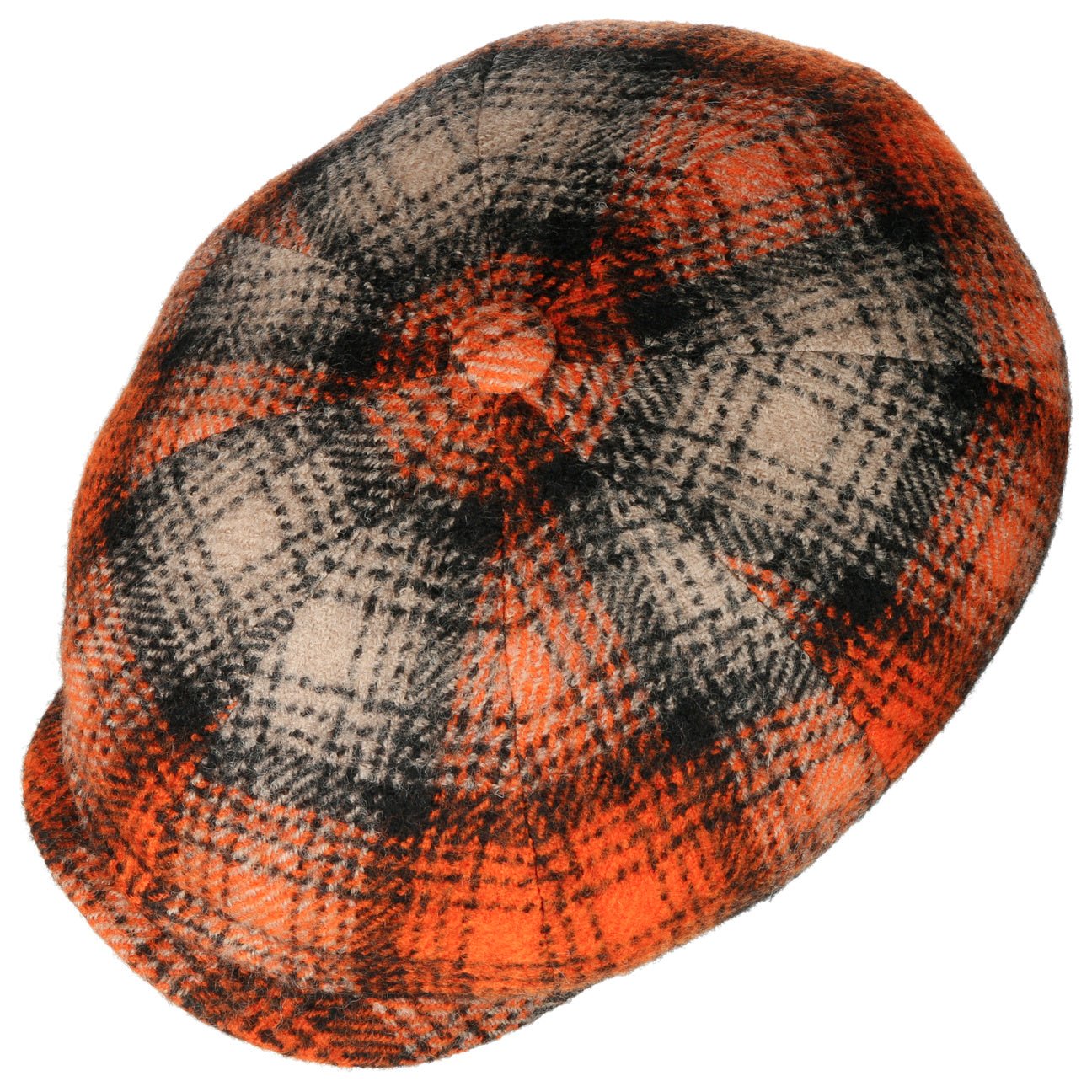 Kevalo Wool Check Flat Cap - JJ Hat Center ®