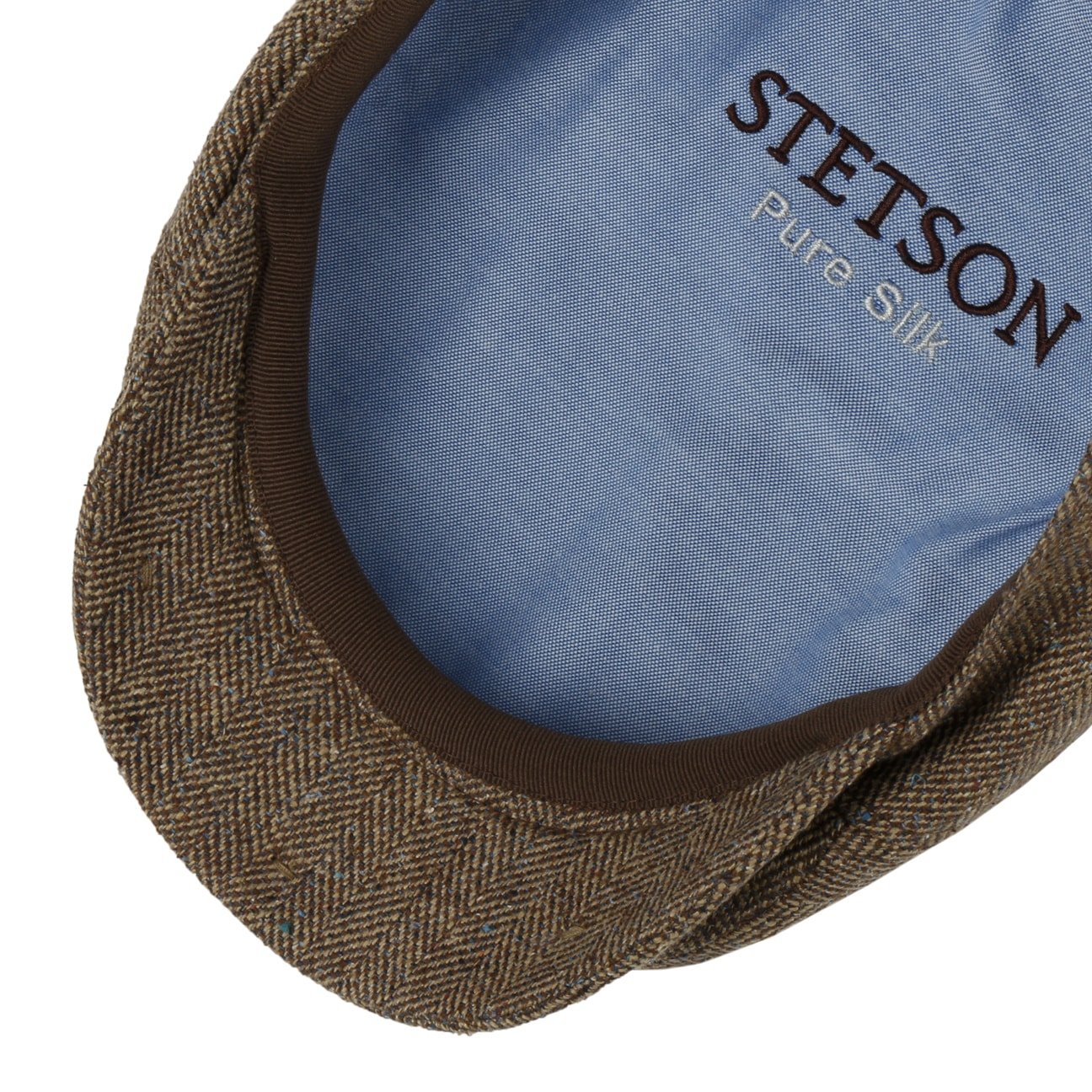 Herringbone Silk Driver Flat Cap - JJ Hat Center ®
