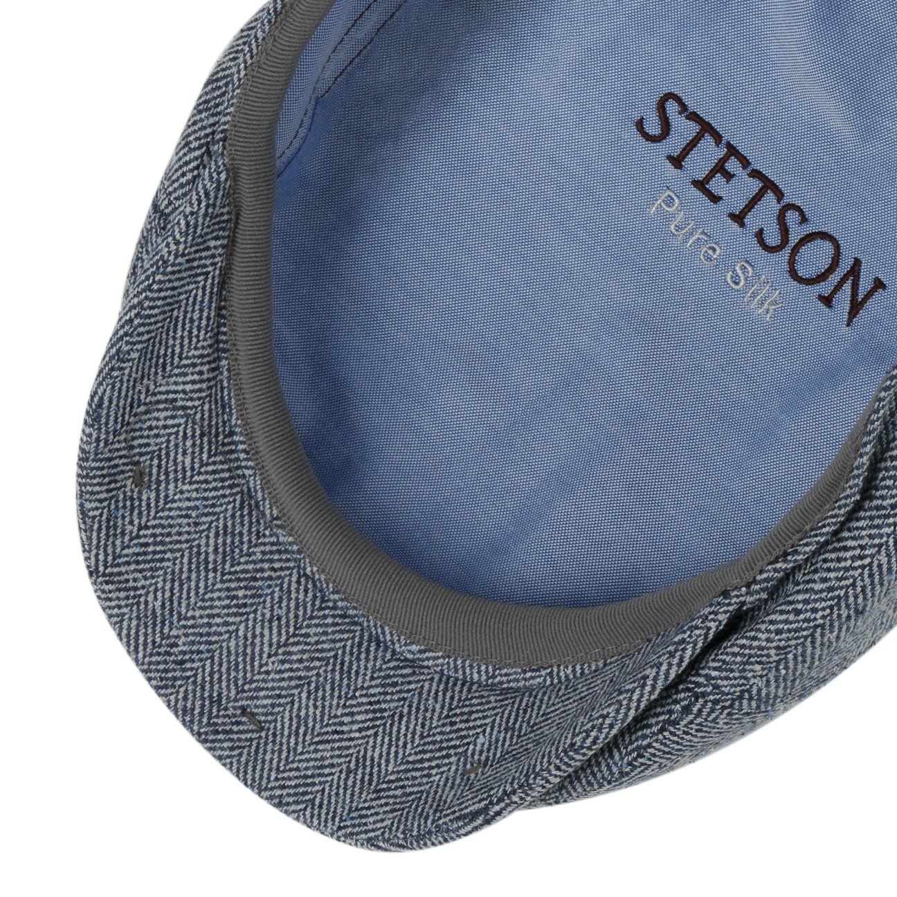Herringbone Silk Driver Flat Cap - JJ Hat Center ®