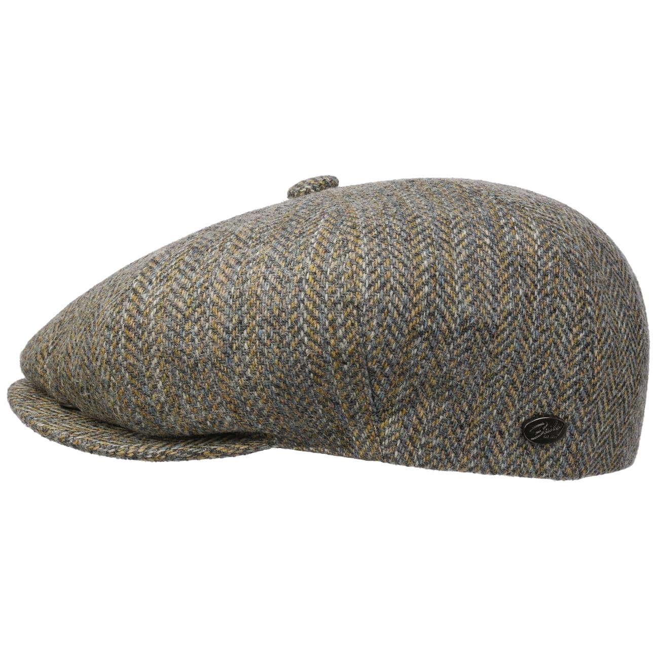 Galvin Stripe Herringbone Flat Cap - JJ Hat Center ®
