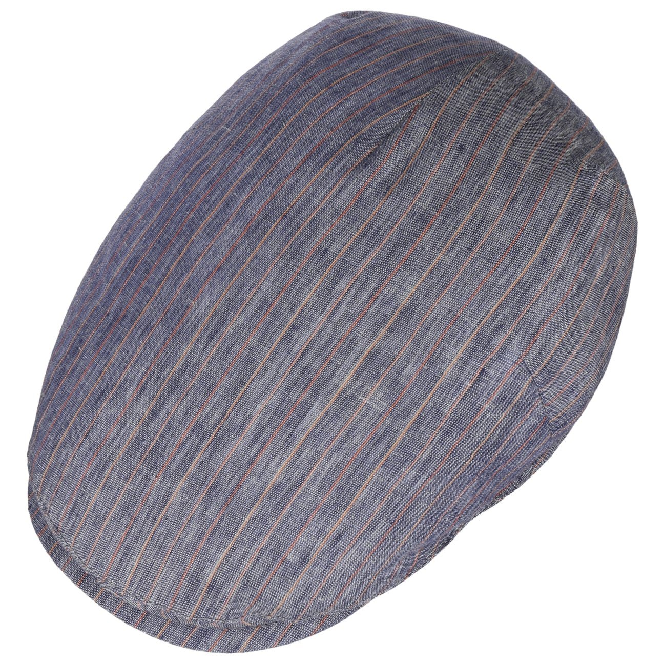 Twotone Stripes Linen Flat Cap - JJ Hat Center ®