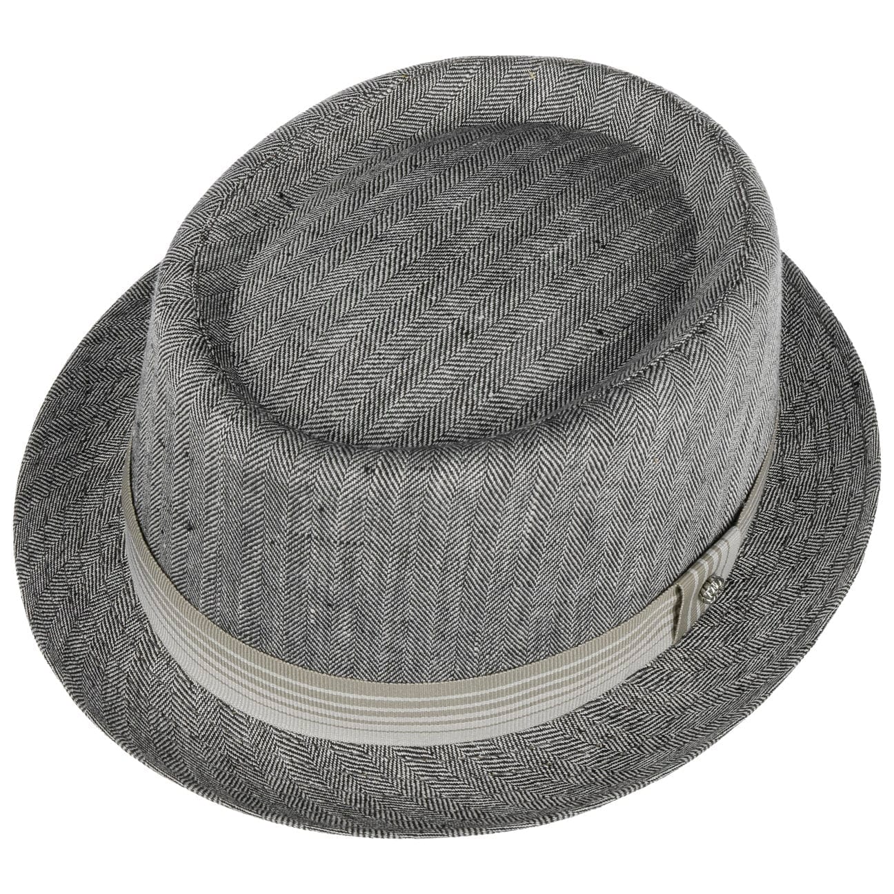 Herringbone Pork Pie Cloth Hat - JJ Hat Center ®