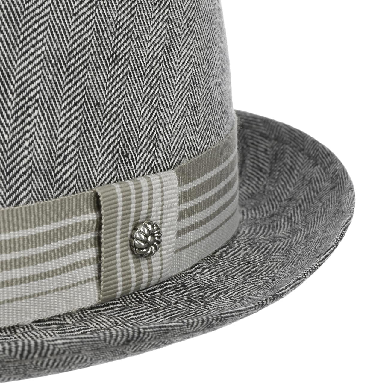Herringbone Pork Pie Cloth Hat - JJ Hat Center ®