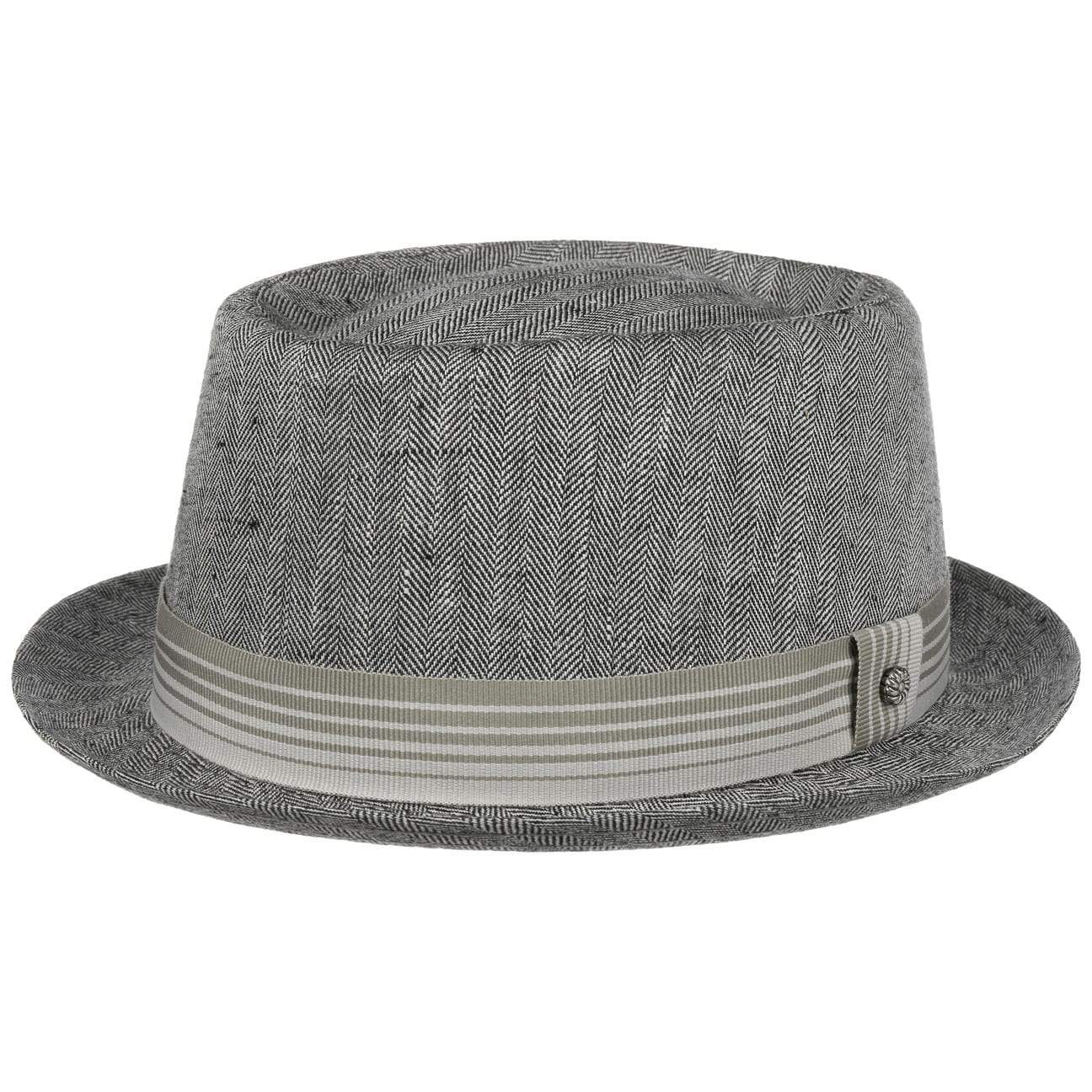 Herringbone Pork Pie Cloth Hat - JJ Hat Center ®