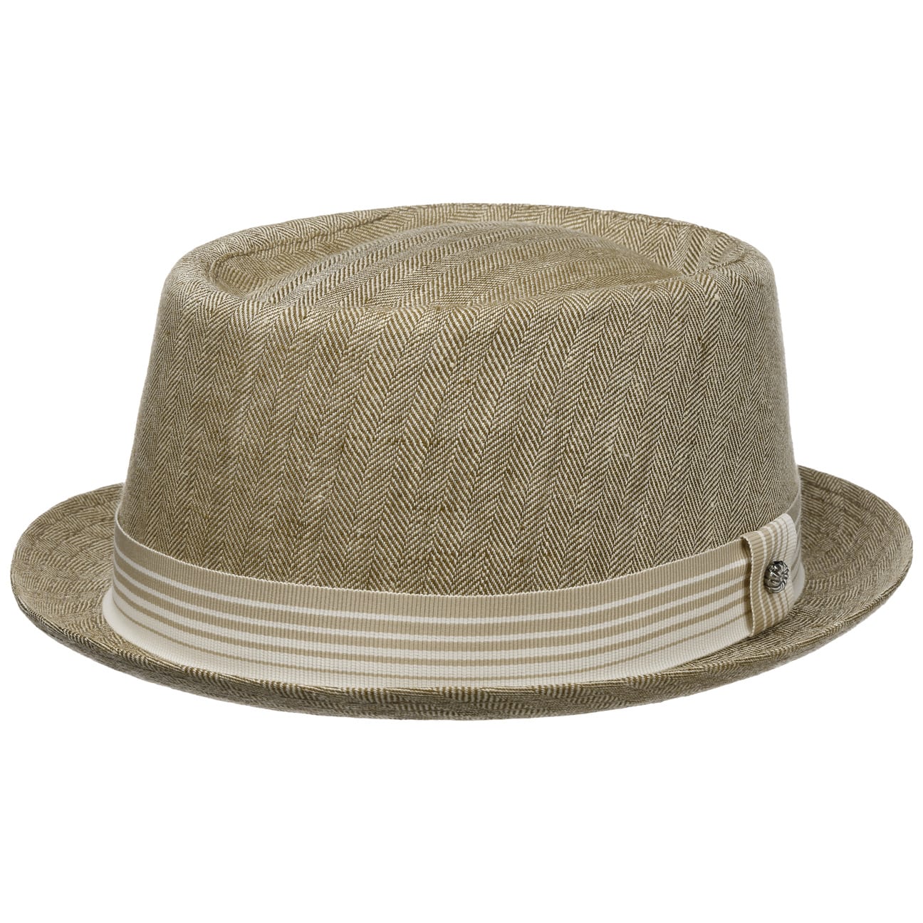 Herringbone Pork Pie Cloth Hat - JJ Hat Center ®