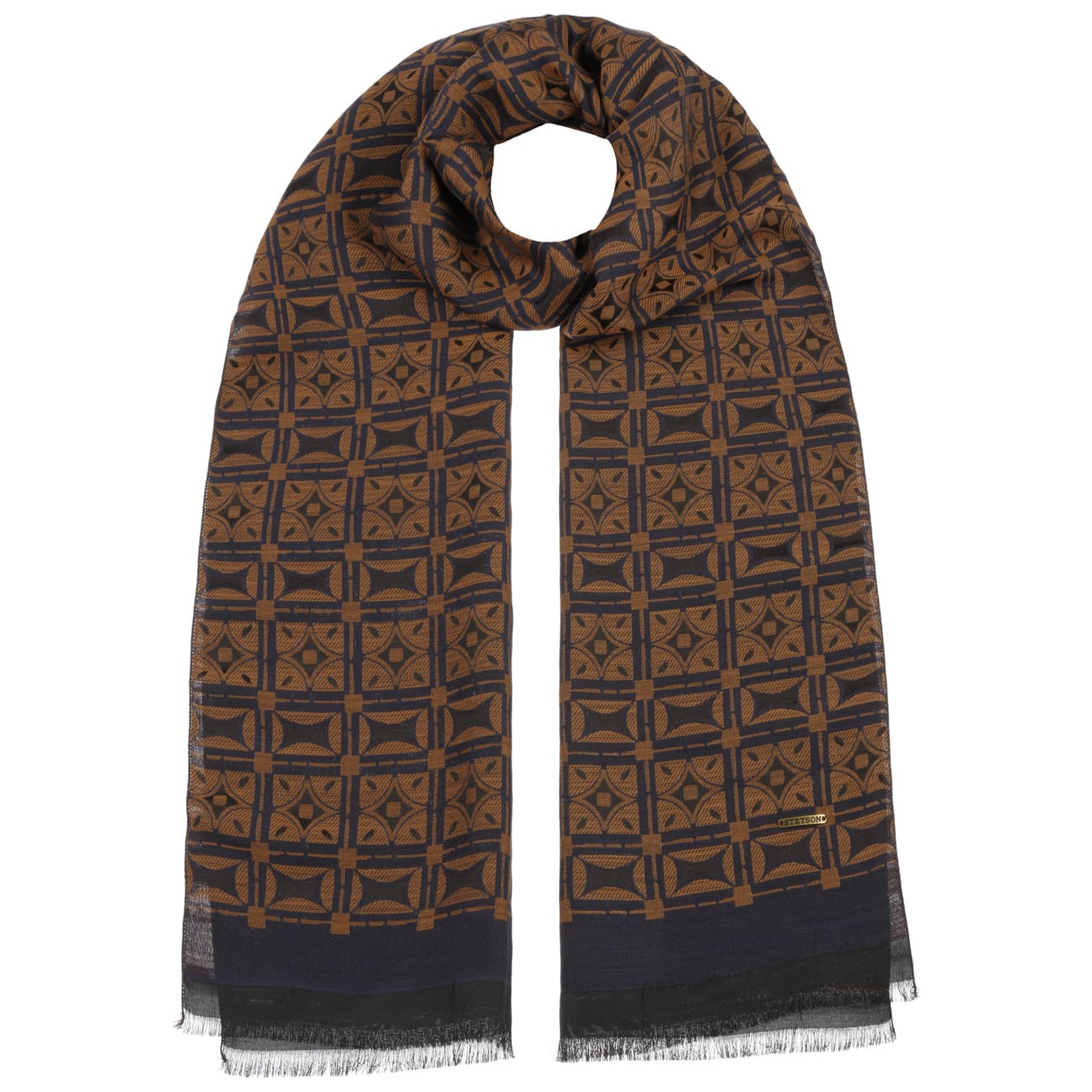 Jacquard Geometrics Cotton Scarf - JJ Hat Center ®