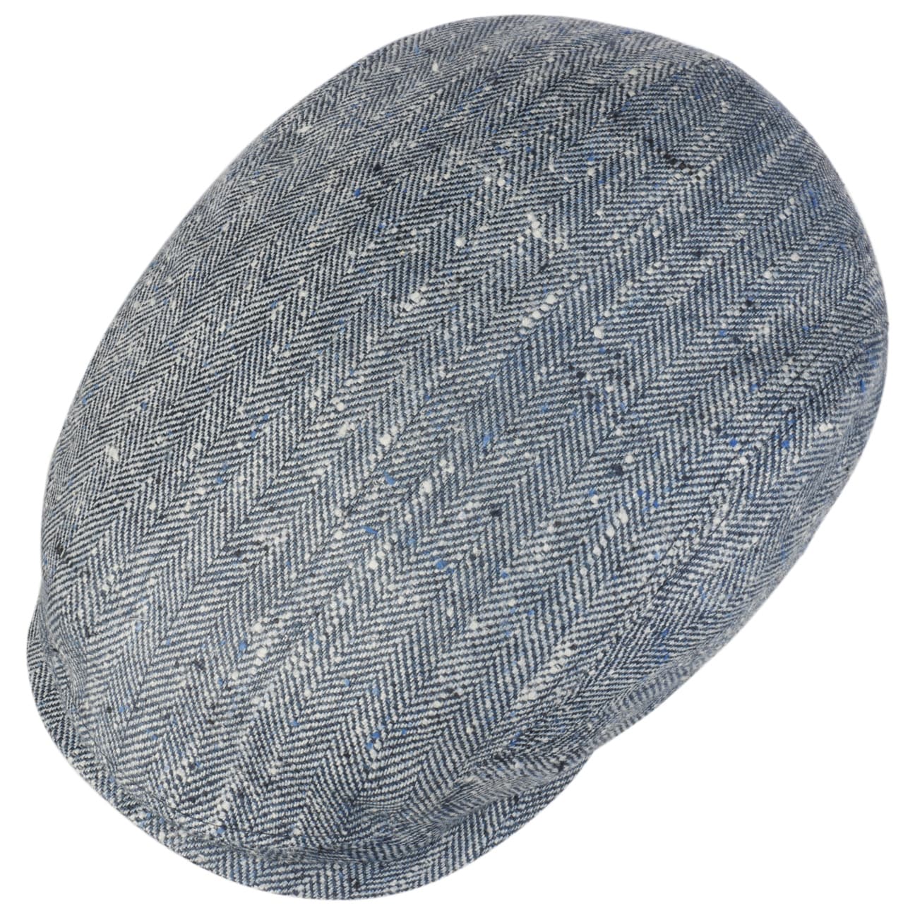 Tweed Herringbone Driver Flat Cap - JJ Hat Center ®