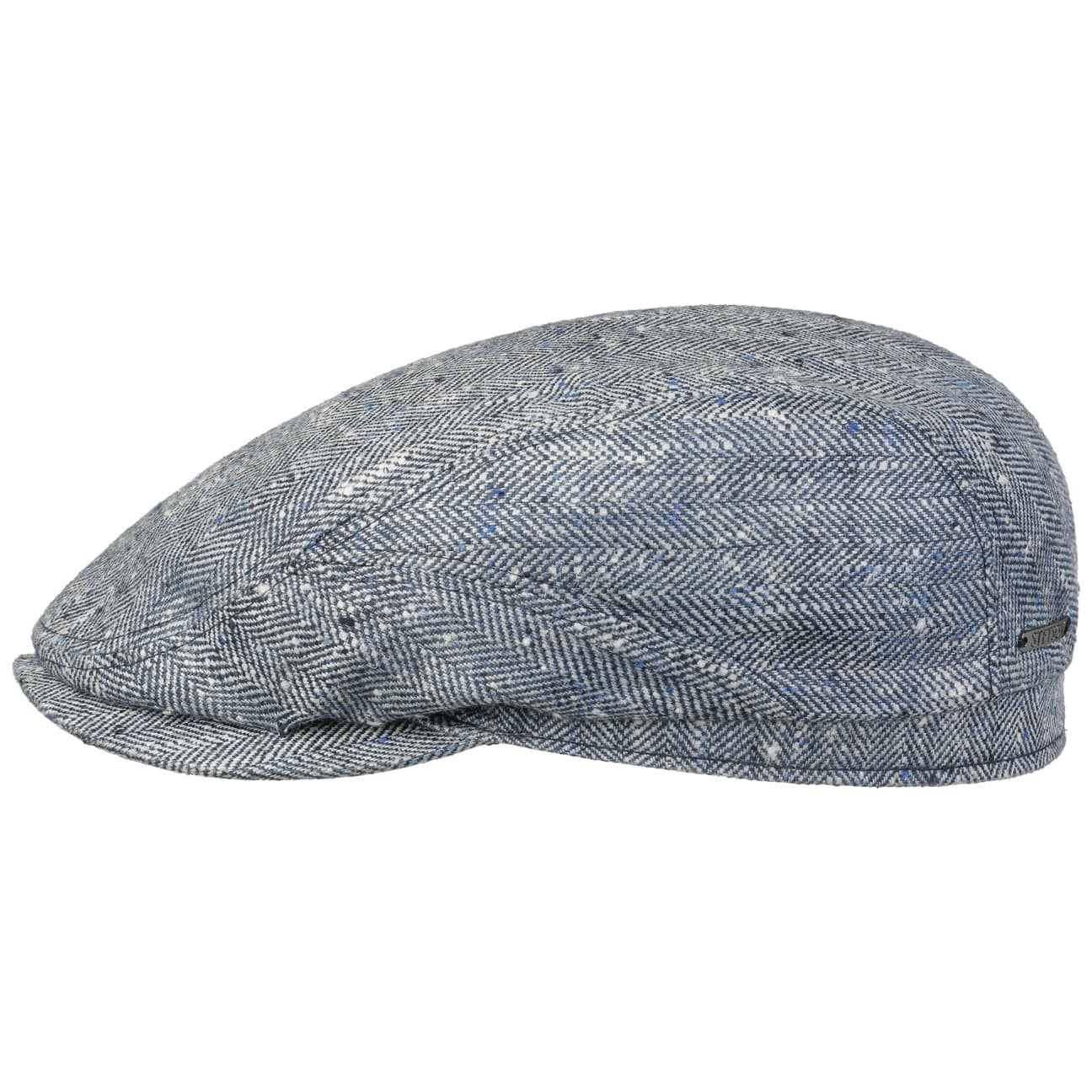 Tweed Herringbone Driver Flat Cap - JJ Hat Center ®