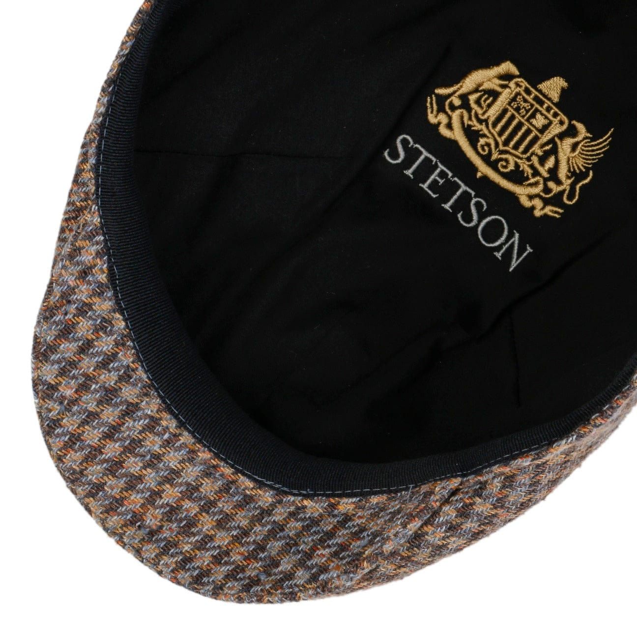 Houndstooth Tweed Driver Flat Cap - JJ Hat Center ®