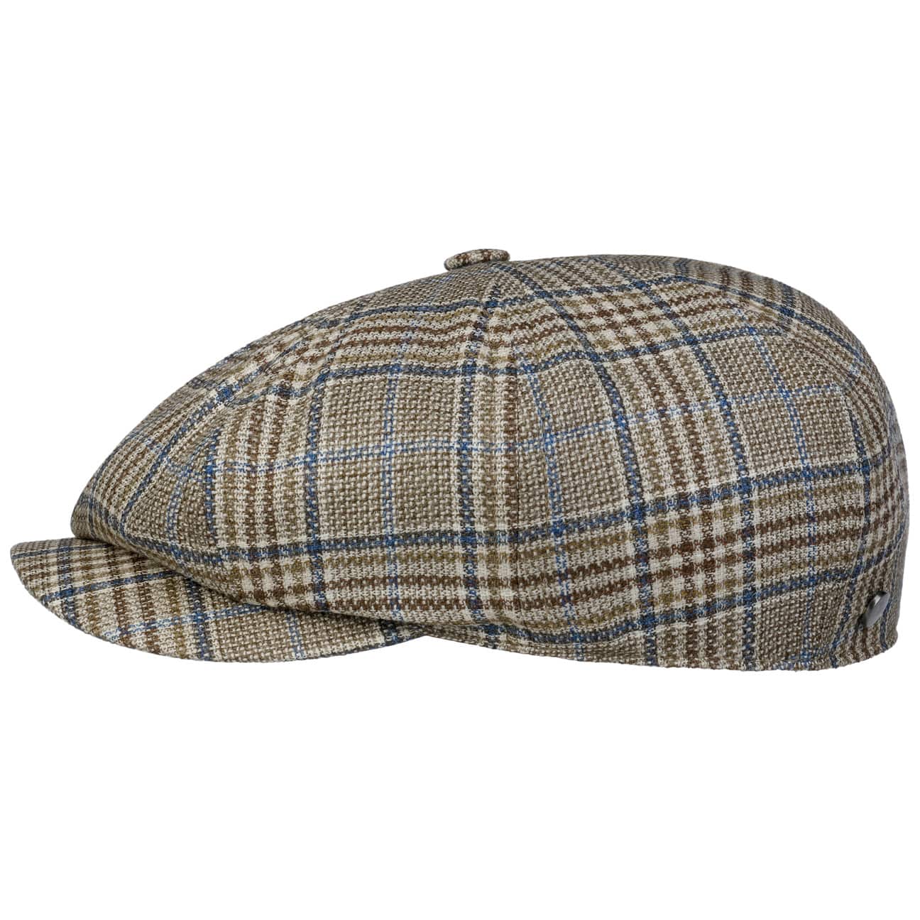 Glencheck 8 Panel Flat Cap - JJ Hat Center ®
