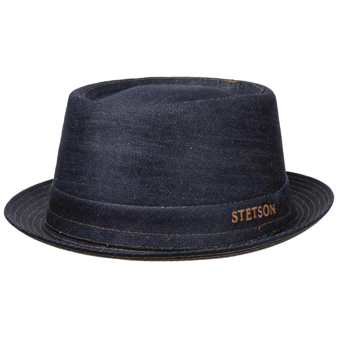 Sustainable Pork Pie Denim Hat - JJ Hat Center ®
