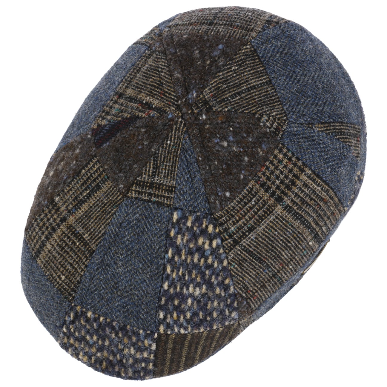 Texas Wool Mix Patchwork Flat Cap - JJ Hat Center ®