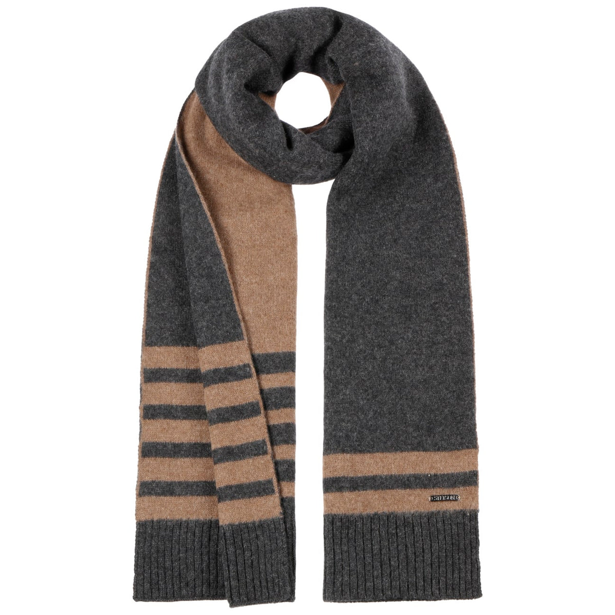 Twotone Stripes Cashmere Scarf - JJ Hat Center ®