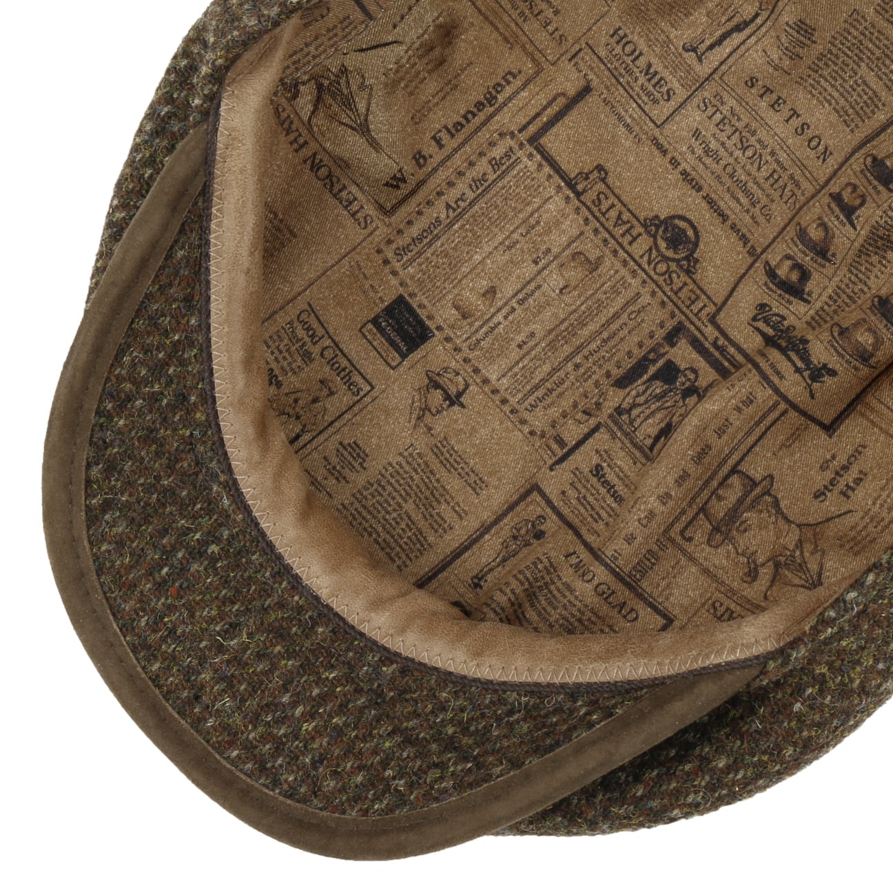 Kent Virgin Wool Harris Tweed Flat Cap - JJ Hat Center ®