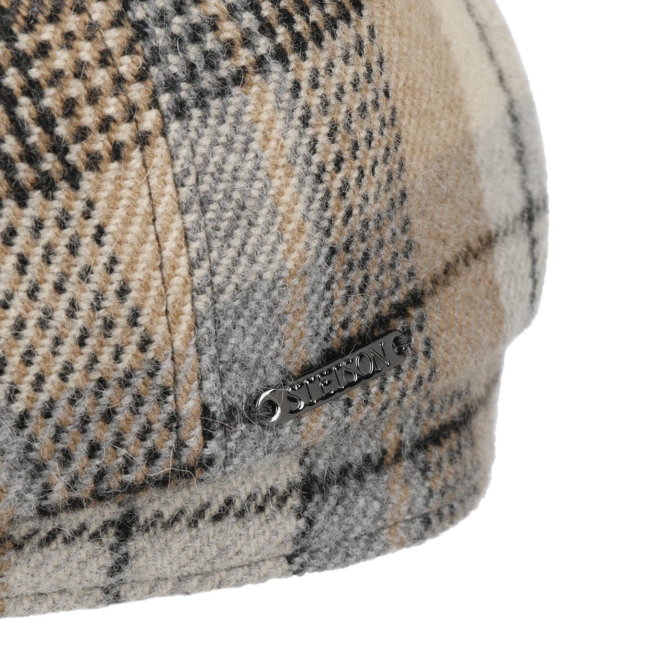 Hatteras Alpaca Wool Check News Boy Cap - JJ Hat Center ®
