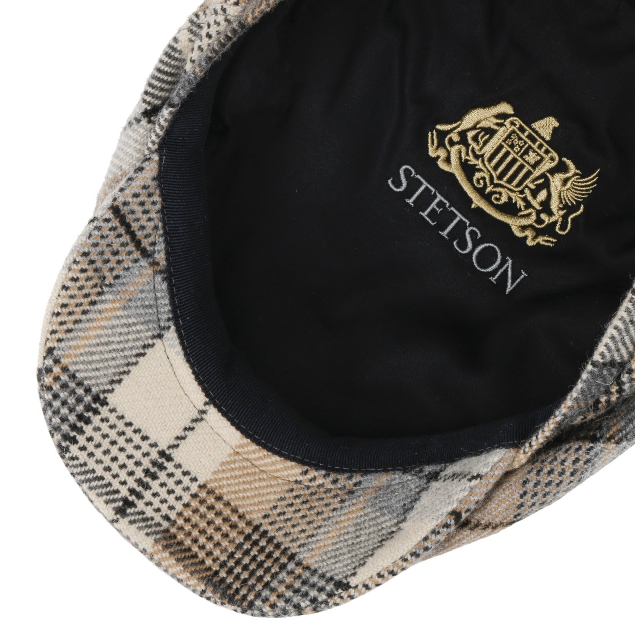 Alpaca Wool Check Driver Flat Cap - JJ Hat Center ®