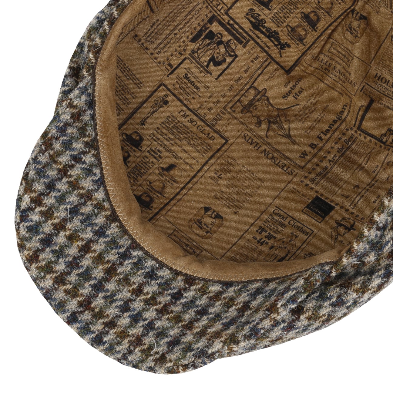 Harris Tweed Houndstooth Driver Cap - JJ Hat Center ®