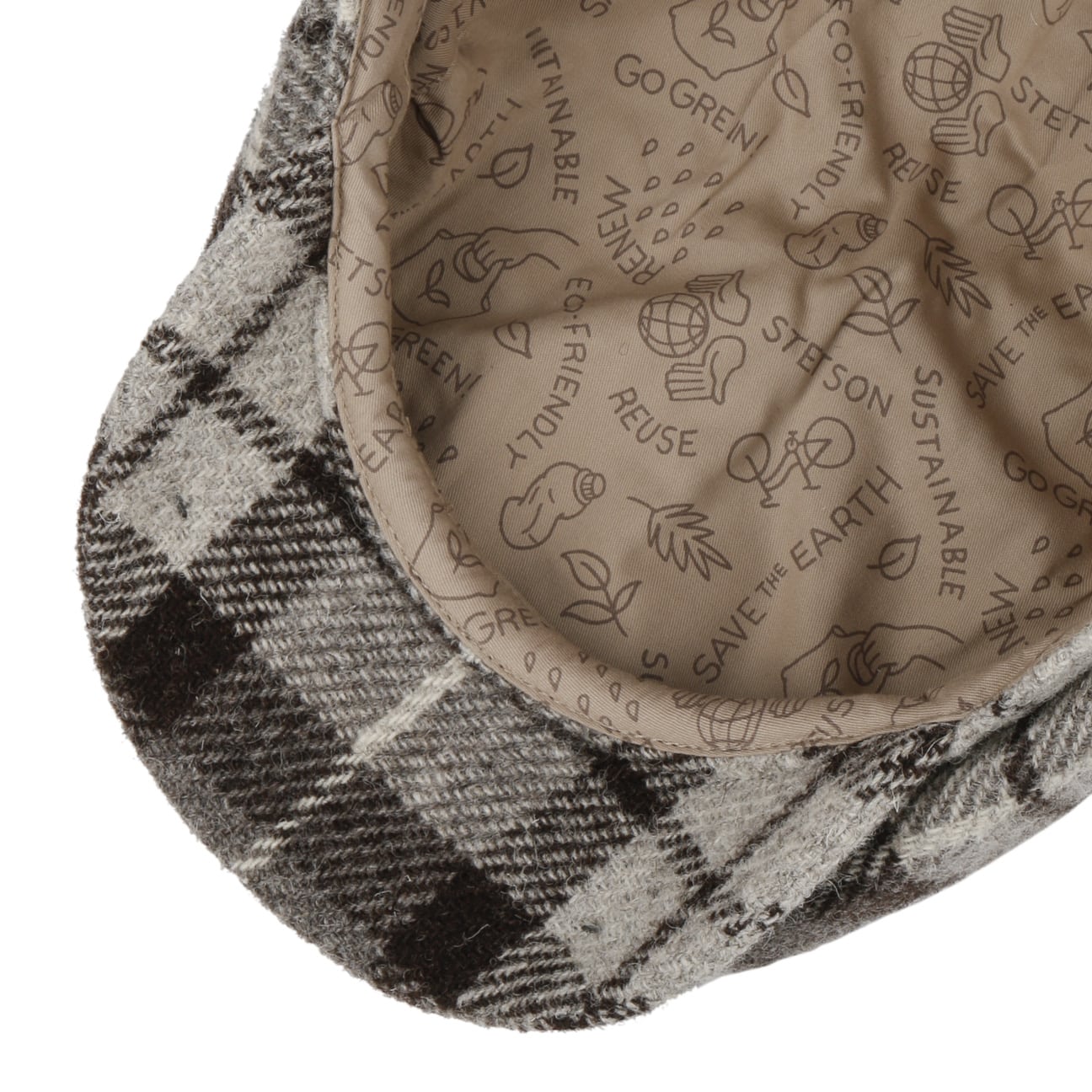 Hatteras Undyed Harris Tweed Newsboy Cap - JJ Hat Center ®