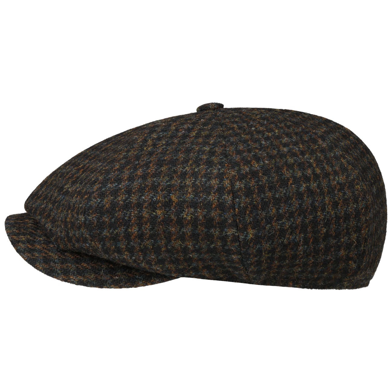 Harris Tweed Houndstooth News Boy Cap - JJ Hat Center ®