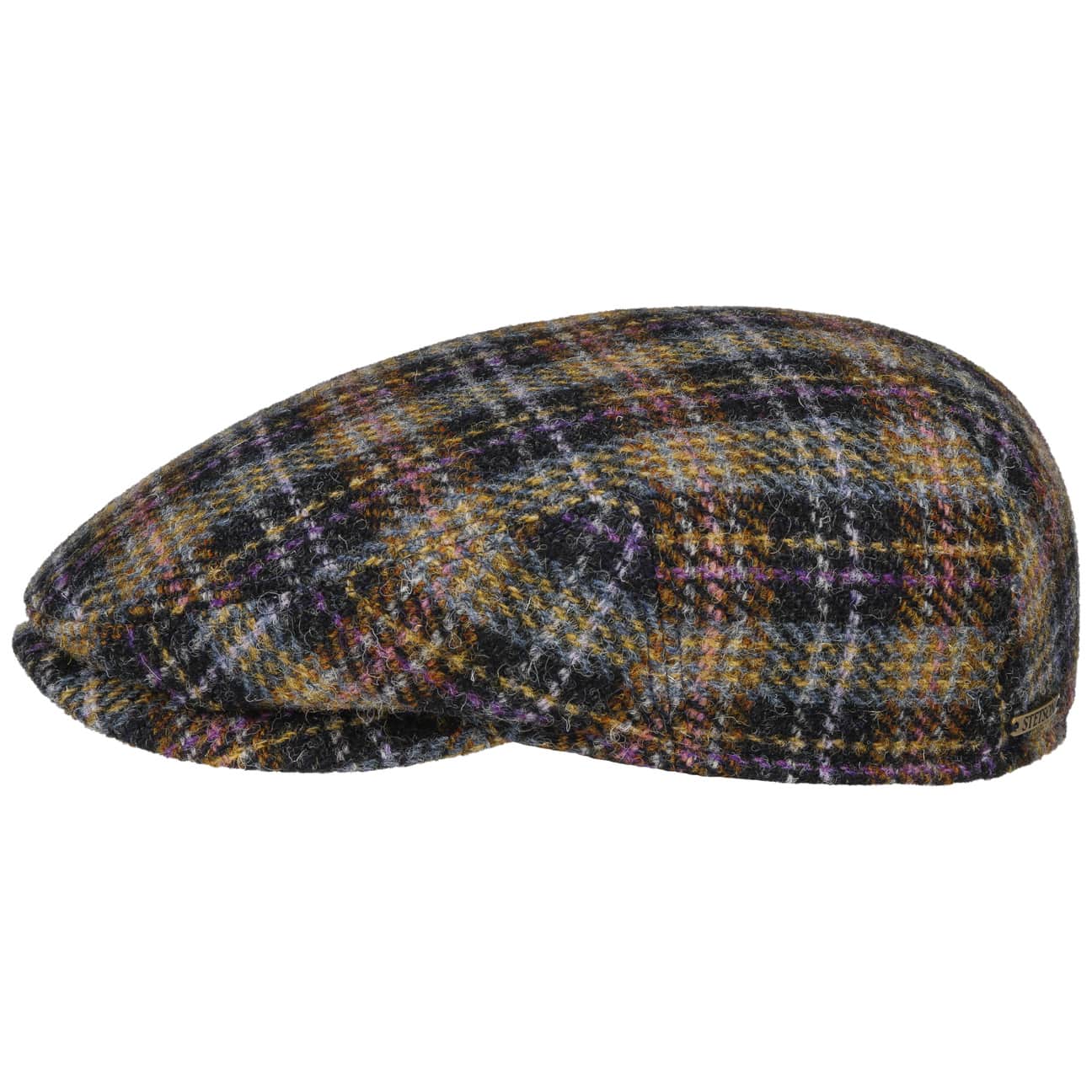 Kent Check Harris Tweed Flat Cap - JJ Hat Center ®