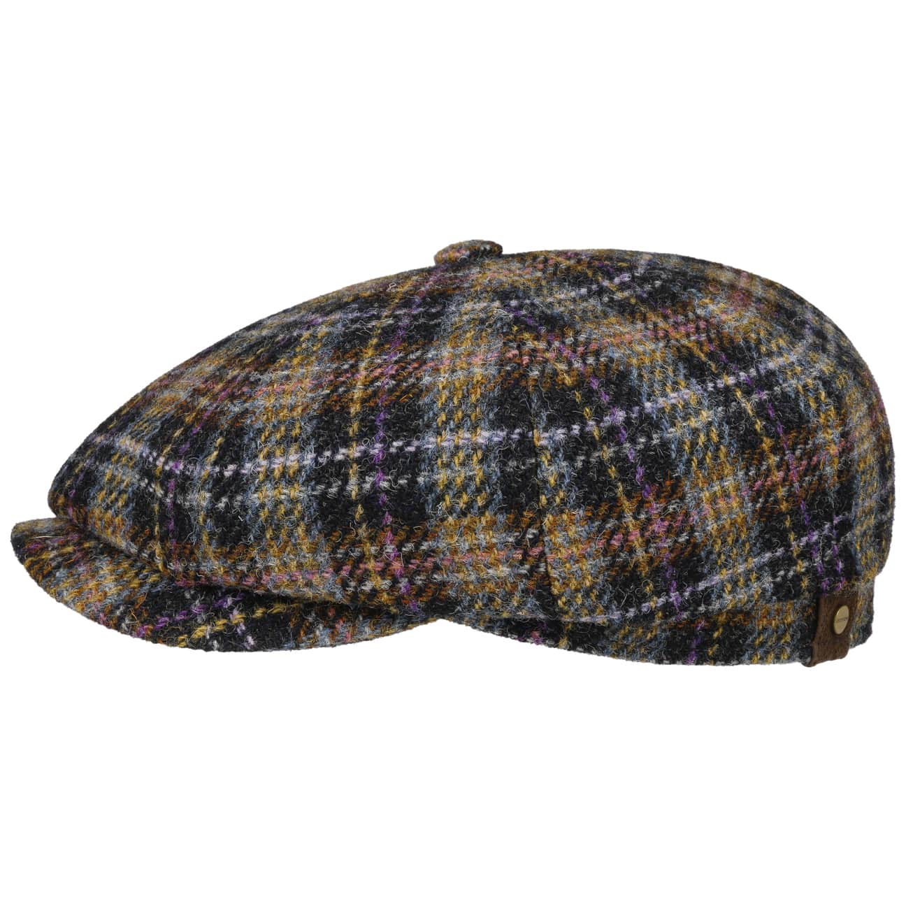 Hatteras Check Harris Tweed Flat Cap - JJ Hat Center ®