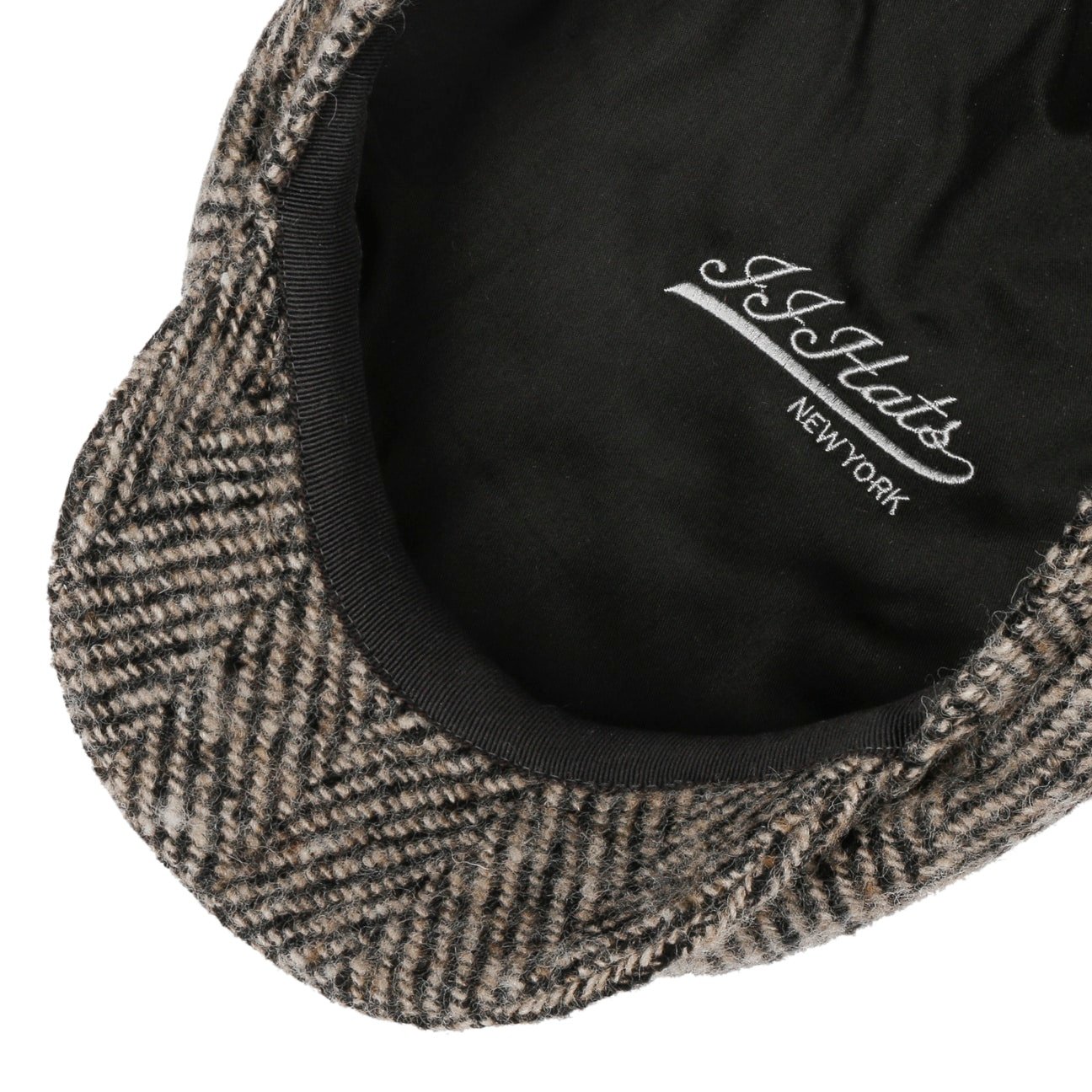 Driver Cap Herringbone Virgin Wool - JJ Hat Center ®
