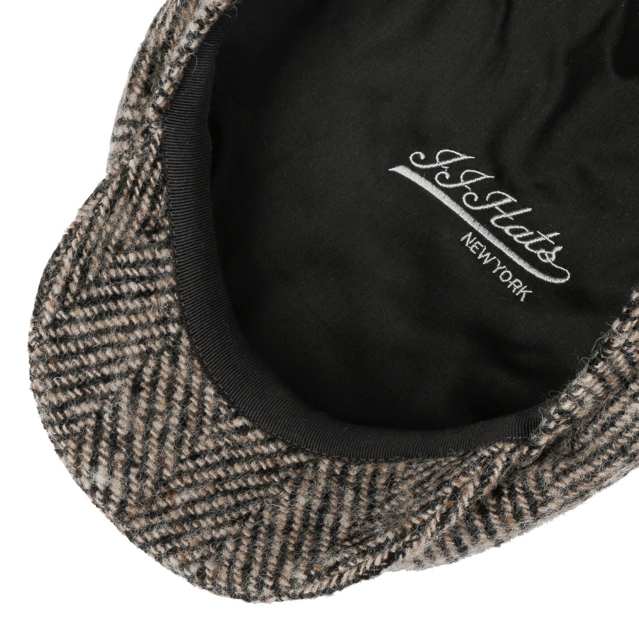 Driver Cap Herringbone Virgin Wool - JJ Hat Center ®